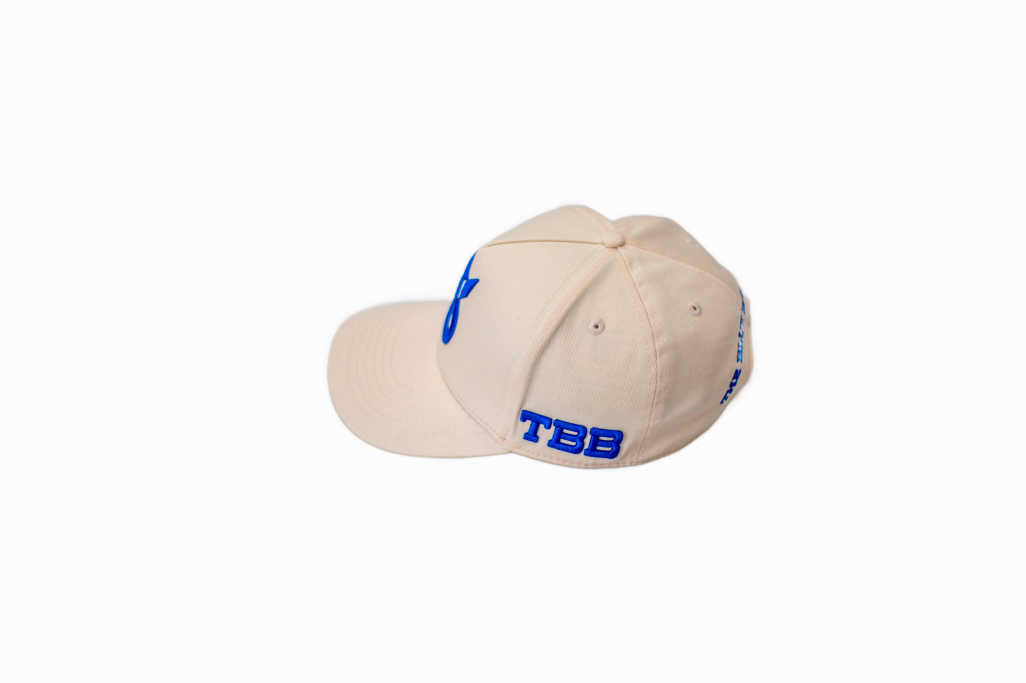 The Blue Barracuda Signature Cap – Cream & Royal Blue Snapback