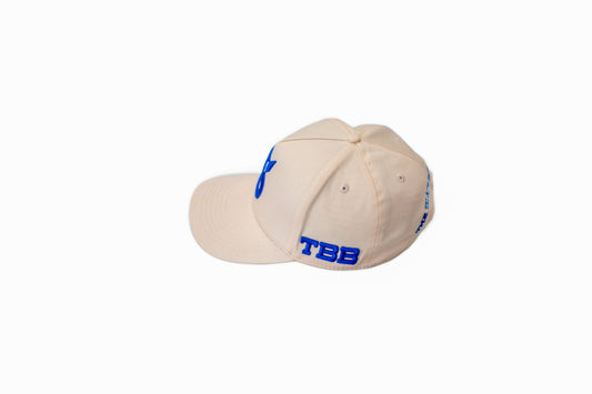 The Blue Barracuda Signature Cap – Cream & Royal Blue Snapback