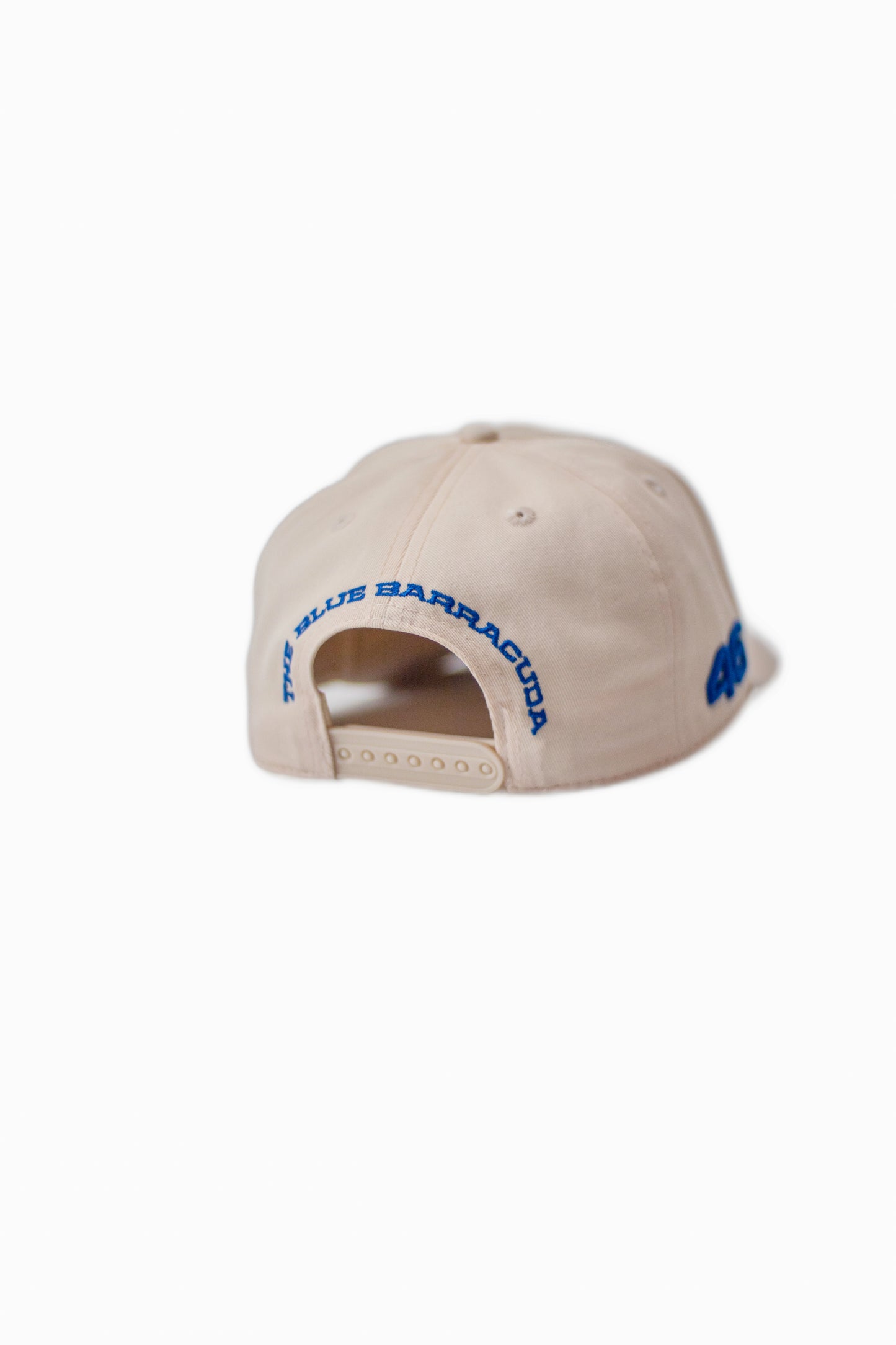 The Blue Barracuda Signature Cap – Cream & Royal Blue Snapback