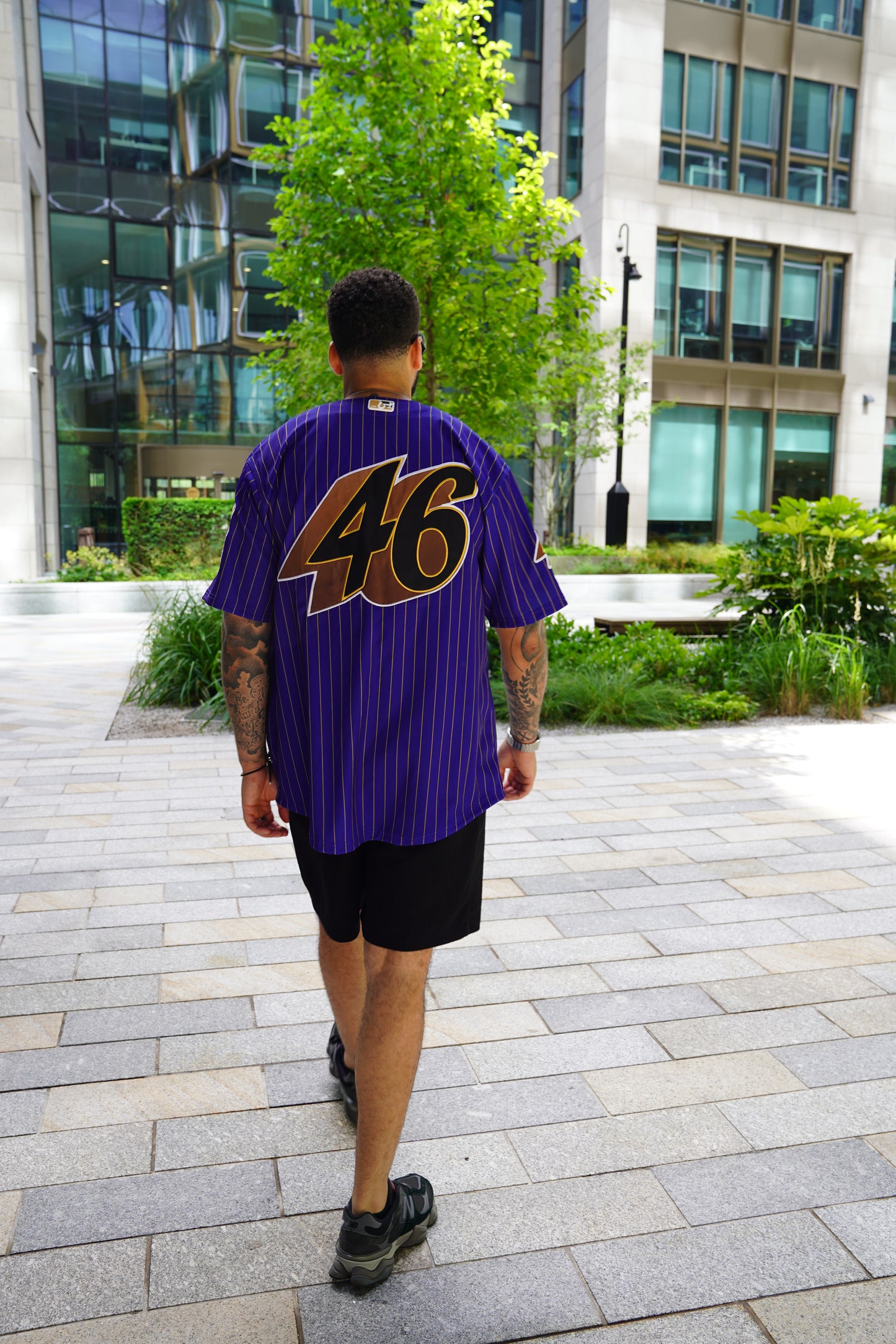 Blue Barracuda 46 Baseball Jersey