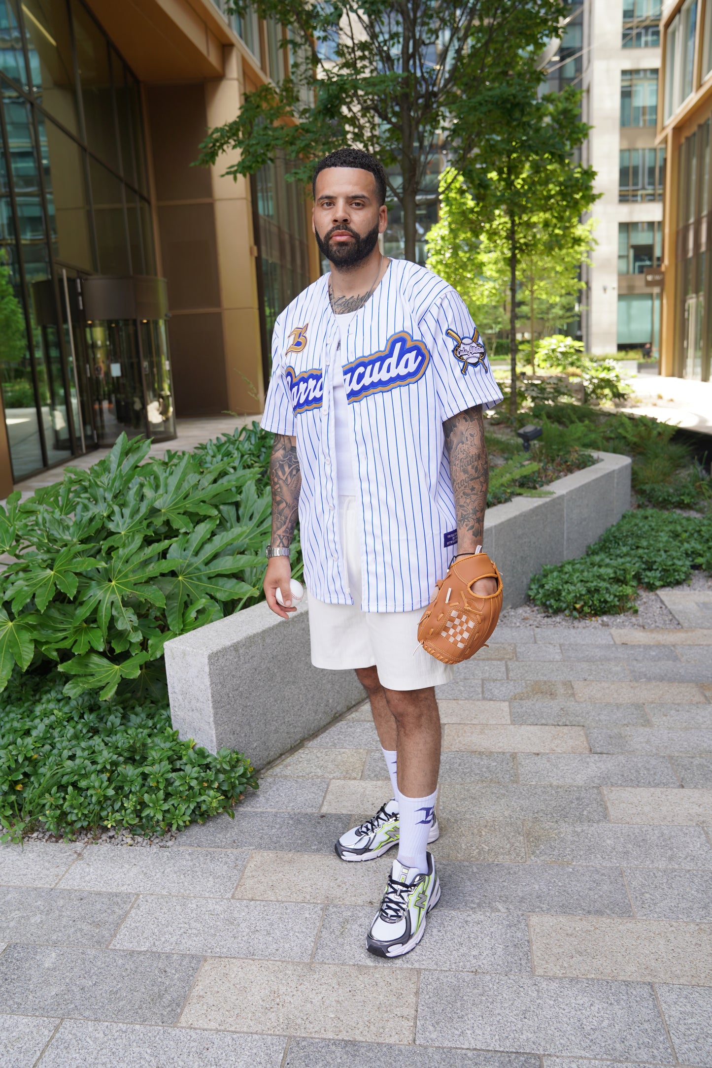 Blue Barracuda 46 Baseball Jersey