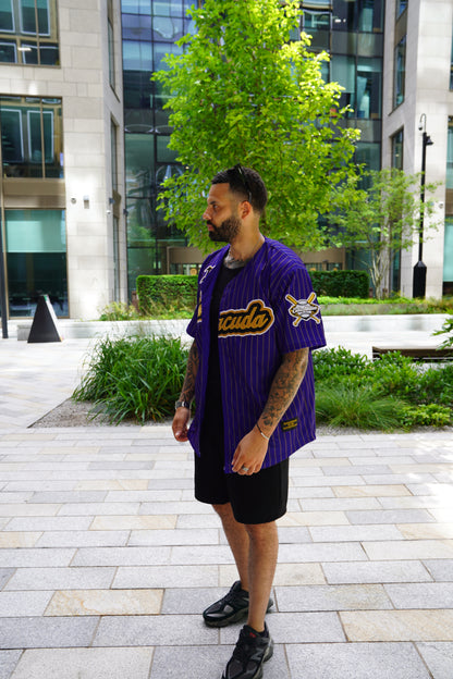 Blue Barracuda 46 Baseball Jersey